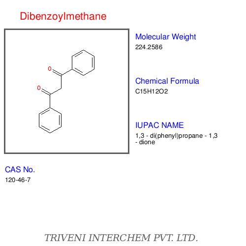 Dibenzoylmethane - C16H14O2, 1,3-Diphenylpropane-1,3-Dione | High Photostability, UV Protection, Sunscreen Ingredient