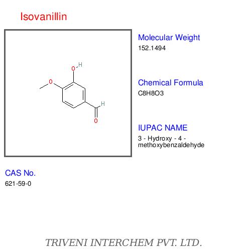Isovanillin - White Crystalline Powder, C8H10O3, CAS 121-31-9 | High Purity, Stable Compound, Versatile Applications