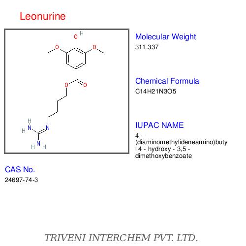 Leonurine - White Powder, CAS No 2661-51-8 | Mildly Psychoactive, Water Soluble, Pharmaceutical Grade, Natural Extract