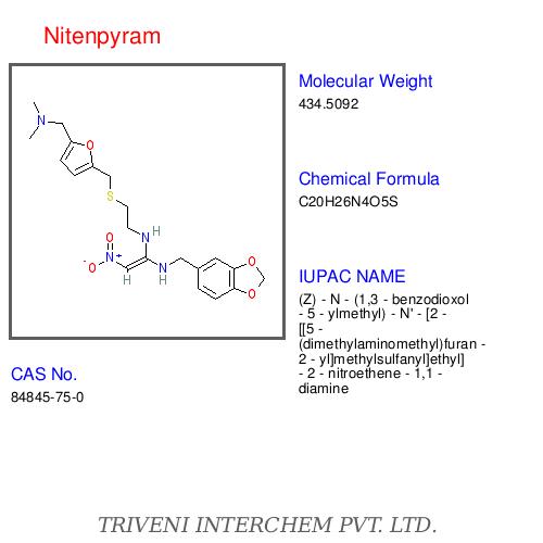 Nitenpyram - White Powder, CAS 163222-93-8, Molecular Formula C20H25N5O2, 98% Purity | High Efficacy, Fast Acting, Selective Action, Water Soluble