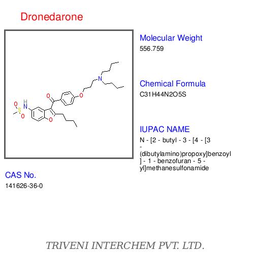 Dronedarone - White to Pale Yellow Powder C29H36N2O5 | Heart Rhythm Control Atrial Fibrillation Management