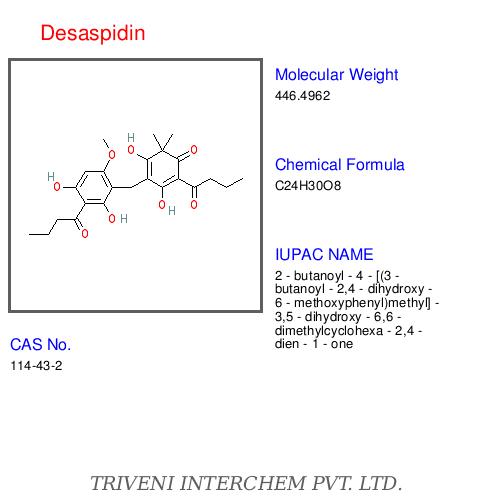 Desaspidin - C40H60O4 Anthelmintic, Natural Origin, High Purity, Soluble, CAS 1618-62-0