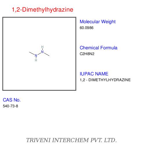1,2-Dimethylhydrazine - C2H8N2, CAS No 540-73-8, 99% Purity | DNA Alkylation, Tumor Induction, Research Grade