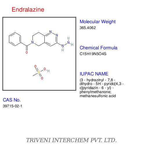 Endralazine - Hydrazinophthalazine Chemical Class, Molecular Weight 341.42 | Antihypertensive, Blood Pressure Management