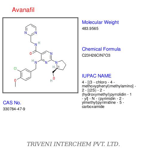 Avanafil - C36H34N4O4S, Molecular Weight 602.71 g/mol | Fast Action, Improved Blood Flow, Enhanced Sexual Function