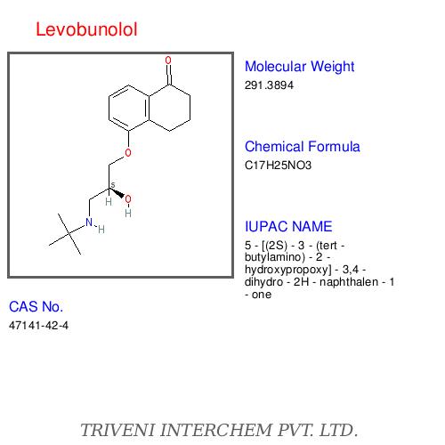 Levobunolol - Eye Drops, C16H27NO3, 99% Purity | Beta Blocker, Glaucoma Management, Refrigerated Storage