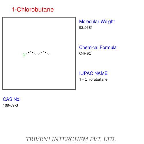 1-Chlorobutane - C4H9Cl, CAS No 109-69-3, Purity >99% | Alkyl Halide, Flammable, Versatile Reagent
