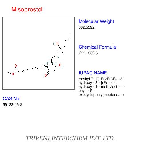 Misoprostol - C15h24o3, 99% Purity, Molecular Weight 282.4 | Ulcer Healing, Anti-inflammatory, Labor Induction