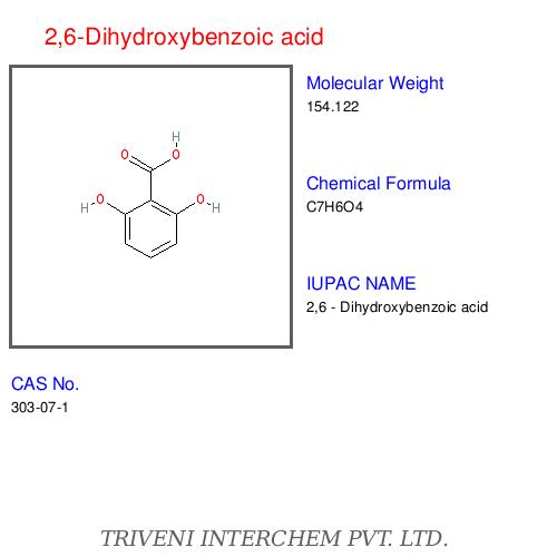 26-Dihydroxybenzoic Acid - White Crystalline Powder CAS 89-99-0 | High Purity Water Soluble Versatile Reactivity