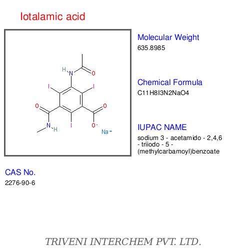 Iotalamic Acid - White Crystalline Powder, Water-Soluble | High Purity, Contrast Agent, Medical Imaging, Precise Results