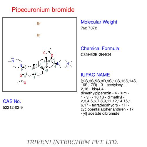 Pipecuronium Bromide - C36H56Br2N2O4, CAS 53172-72-6 | Muscle Relaxant, Nicotinic Acetylcholine Receptor Antagonist, Intravenous Anesthesia Adjunct