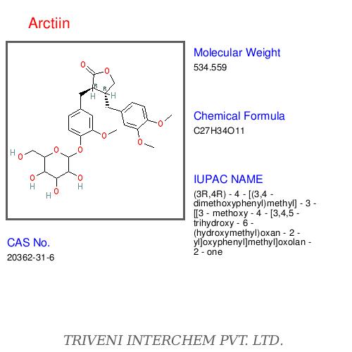 Arctiin - White Powder, CAS No 20421-91-8 | Natural Lignan, Plant-Derived, 98% Purity, Research Grade