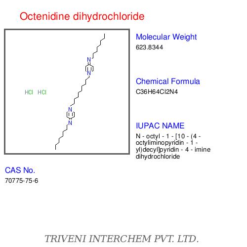 Octenidine Dihydrochloride - White Powder, 313.26 Molecular Weight | Broad Spectrum, Antimicrobial Action, Effective Disinfectant, Water Soluble