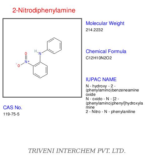 2-Nitrodiphenylamine - Red Crystalline Solid, 74-76°C Melting Point, 346°C Boiling Point | Polar, Hydrophobic, High Purity