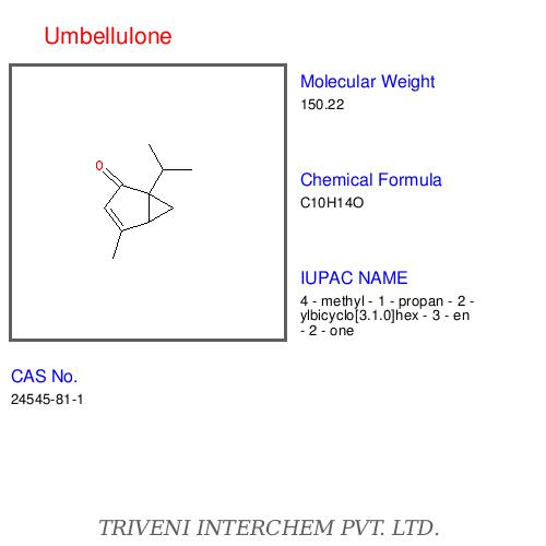 Umbellulone - Colorless Liquid, C10H16O, 98% Purity | Headache Inducing Monoterpene Ketone, Research Chemical
