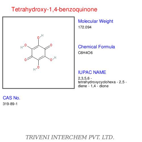 Tetrahydroxy-1,4-benzoquinone - Chemical Formula C6H4O6, CAS 100-04-9 | High Purity, Versatile, Biocompatible, Water Soluble