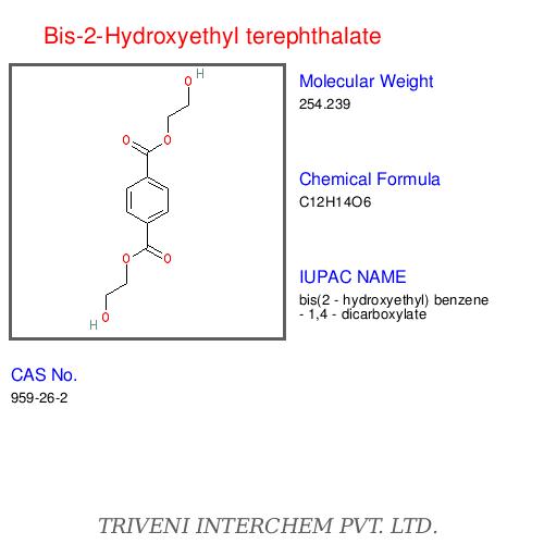Bis-2-Hydroxyethyl Terephthalate - Chemical Formula C12H14O4, CAS 103-32-0 | High Purity, PET Precursor, Water Soluble, Efficient Production