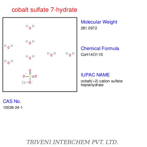Cobalt Sulfate 7-Hydrate - Red, CoSO4·7H2O, CAS 7758-99-8 | High Purity, Water Soluble, Industrial Grade, Precise Formula