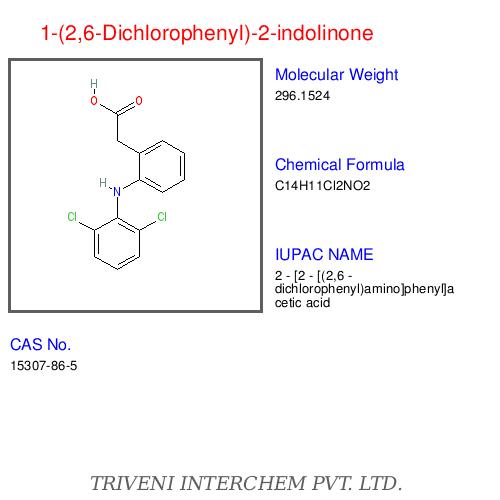 1-(2,6-Dichlorophenyl)-2-Indolinone - White to Pale Yellow Crystals, 98% Purity | Precise Synthesis, Effective Reactivity, Research Grade