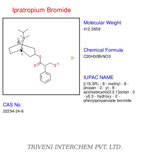 Ipratropium Bromide - C20H30BrNO3, CAS 2024-86-5, Purity 99%, Bulk | Bronchodilator, Inhalation, COPD Asthma Treatment