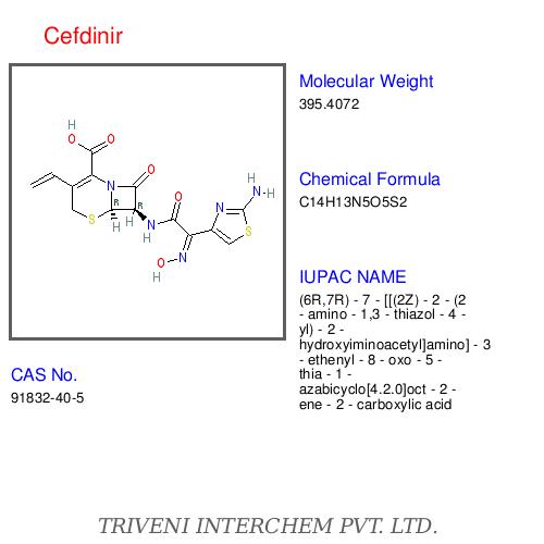 Cefdinir - C16H22N6O3S CAS 128137-67-8 | Broad Spectrum Antibacterial Fast Acting Water Soluble