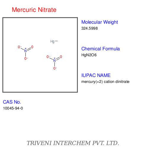 Mercuric Nitrate - Colorless Crystalline Hg(NO3)2, CAS 10045-94-0 | High Purity, Water Soluble, Precise Synthesis