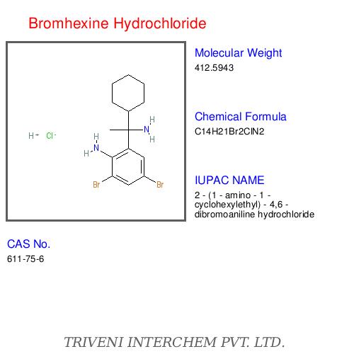 Bromhexine Hydrochloride - White Crystalline Powder, CAS No 600-15-4 | High Purity, Easy to Use, Water Soluble