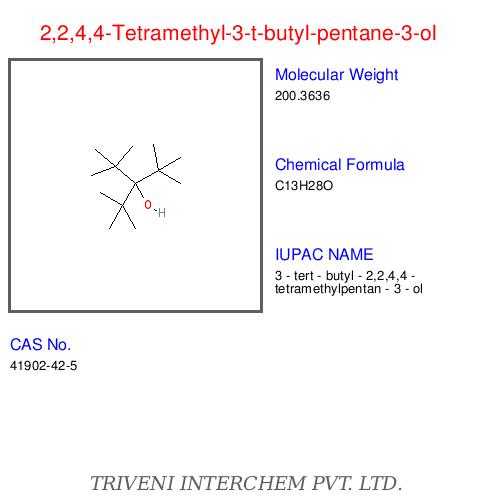 2,2,4,4-Tetramethyl-3-t-butyl-pentane-3-ol - White Crystalline Solid, CAS 768-35-8, C14H30O | High Purity, Stable Compound, Versatile Applications