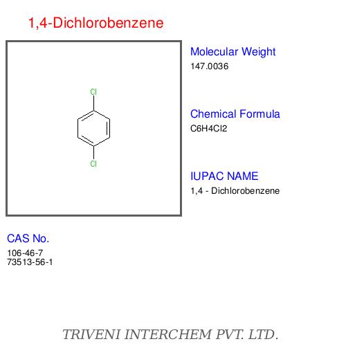 1,4-Dichlorobenzene - C6H4Cl2, Boiling Point 174°C, Density 1.458 g/cm³ | High Purity, Effective Pest Control, Wide Applications