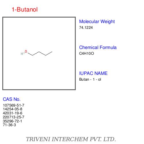 1-Butanol - Colorless Liquid, CAS 71-36-3, C4H10O, â¥99% Purity | High Purity, Versatile Solvent, Wide Applications
