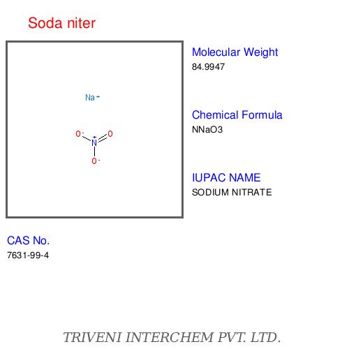 Soda Niter - Nano3 White Solid, 99% Purity | Water Soluble, Industrial Grade, Versatile Uses
