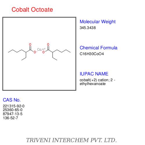 Cobalt Octoate - Cobalt(II) Dioctoate, 97% Purity, Molecular Weight 369.36 g/mol | High Purity, Catalyst, Dryer, Versatile, Cost-Effective