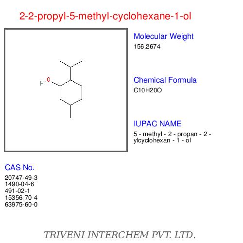 2-2-propyl-5-methyl-cyclohexane-1-ol