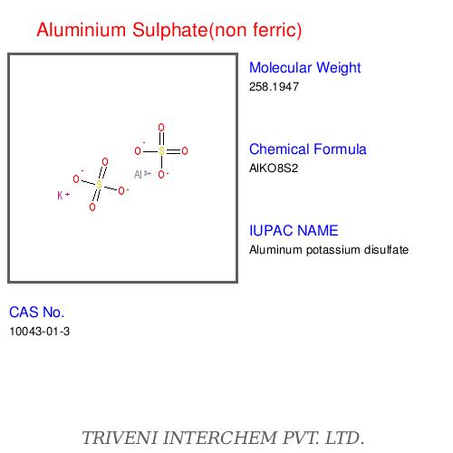 Aluminium Sulphate (Non Ferric) - White, Al2(SO4)3, CAS 10043-01-3 | High Purity, Water Soluble, Effective Treatment