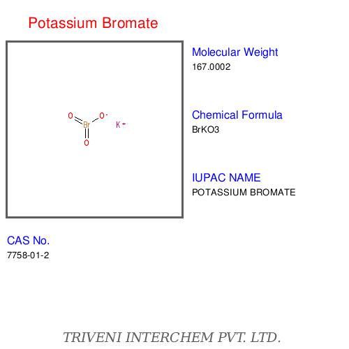 Potassium Bromate - KBrO3, CAS 7758-01-2, Density 3.27 g/cm³ | Dough Strengthener, Oxidizing Agent, Baking Additive