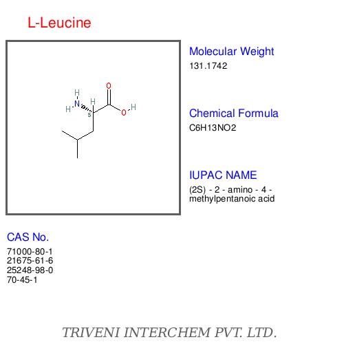 L-Leucine - White Crystalline Powder CAS No 61-90-5 | Essential Amino Acid Muscle Protein Synthesis High Purity Dietary Supplement