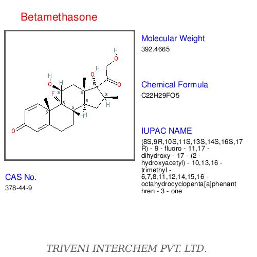 Betamethasone - White Crystalline Powder, C22H29FO5 | Anti-Inflammatory, Immunosuppressive, Topical Application, No Water Retention