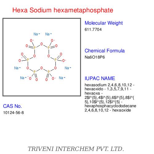 Hexa Sodium hexametaphosphate	