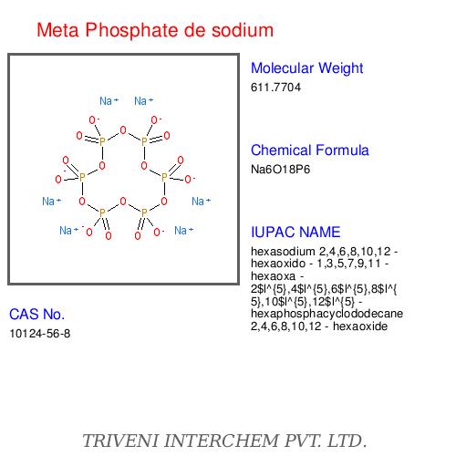 Meta Phosphate de sodium	