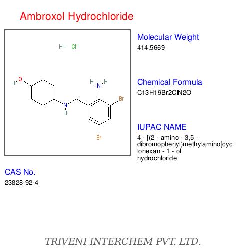 Ambroxol Hydrochloride - White Crystalline Powder, C13H21ClNO3 | Effective Cough Relief, Expectorant, Bronchodilation, Anti-Inflammatory