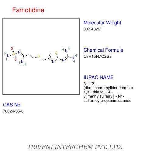 Famotidine - White Powder, CAS No 71010-94-9 | Acid Reduction, Ulcer Healing, GERD Relief, Water Soluble