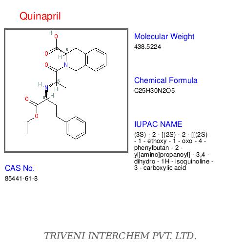 Quinapril - White Crystalline Powder, 99% Purity | Blood Pressure Control, Cardiac Function Improvement