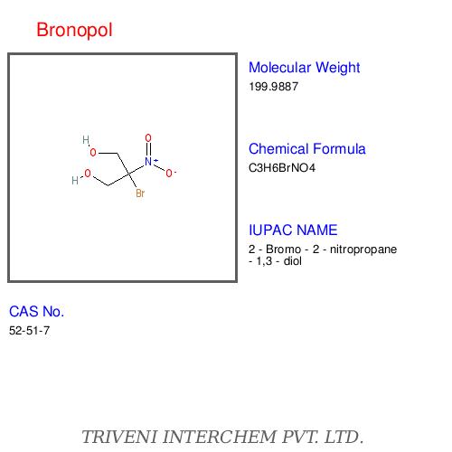 Bronopol - White Crystalline Powder, CAS No 52-51-7, Water-Soluble | Broad-Spectrum, Effective Biocide, Versatile Use, Cost-Effective
