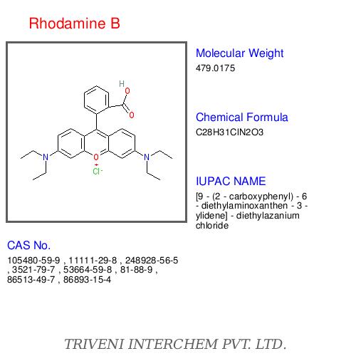 Rhodamine B - Red Powder, Water-Soluble, CAS 81-88-9 | High Fluorescence, Easy Detection, Water Tracing, Flow Analysis