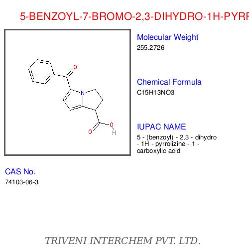 5-BENZOYL-7-BROMO-2,3-DIHYDRO-1H-PYRROLIZINE-1-CARBOXYLIC AC