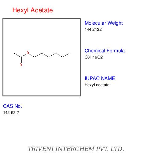 Hexyl Acetate - C8H16O2, 169°C Boiling Point, 99% Purity | Versatile Solvent, Pleasant Odor, Effective Extraction