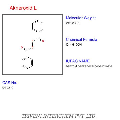 Akneroxid L - White Crystalline Powder, C14H14O2, 99% Purity | Acne Treatment, Flour Improver, Hair Bleaching, Teeth Whitening, Polyester Polymerization