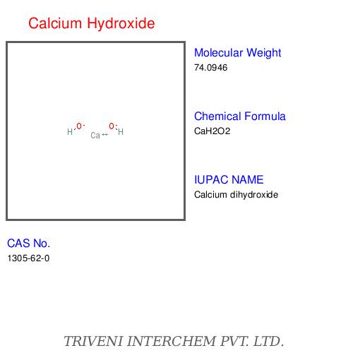 Calcium Hydroxide - White Powder, CAS 1305-62-0 | High Purity, Low Toxicity, Versatile Uses
