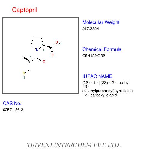 Captopril - White to Off-White Crystalline Powder, CAS 62571-86-2 | ACE Inhibitor, Hypertension Treatment, High Efficacy