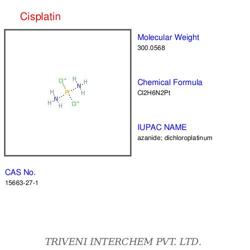 Cisplatin - White Powder, PtCl2(NH3)2, CAS 15663-27-1 | Cancer Treatment, Chemotherapy Drug, >99% Purity
